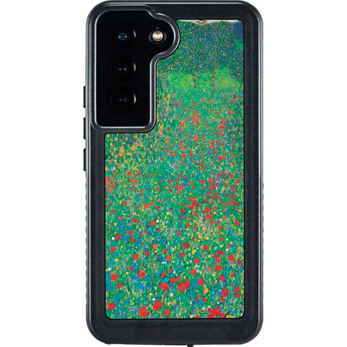 Poppy Field by Gustav Klimt Galaxy S24 Waterproof Case